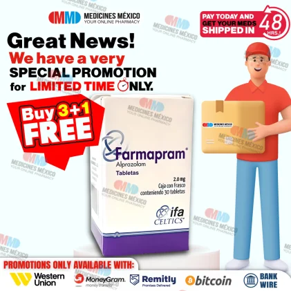 Farmapram 2 mg 30 Tabs-Buy 3 get 1 free