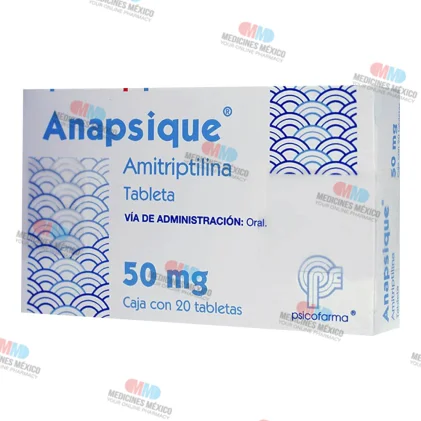 Elavil Anapsique Amitriptyline 50 mg 20 tabs