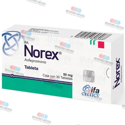 Norex 50mg 30 tabs -(Neobes)  Amfepramone hydrochloride